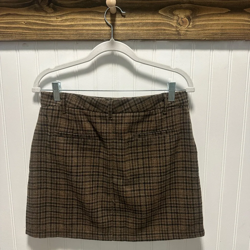 The Workshop Republic Clothing Plaid Mini Skirt Sz L preppy academia - Image 2