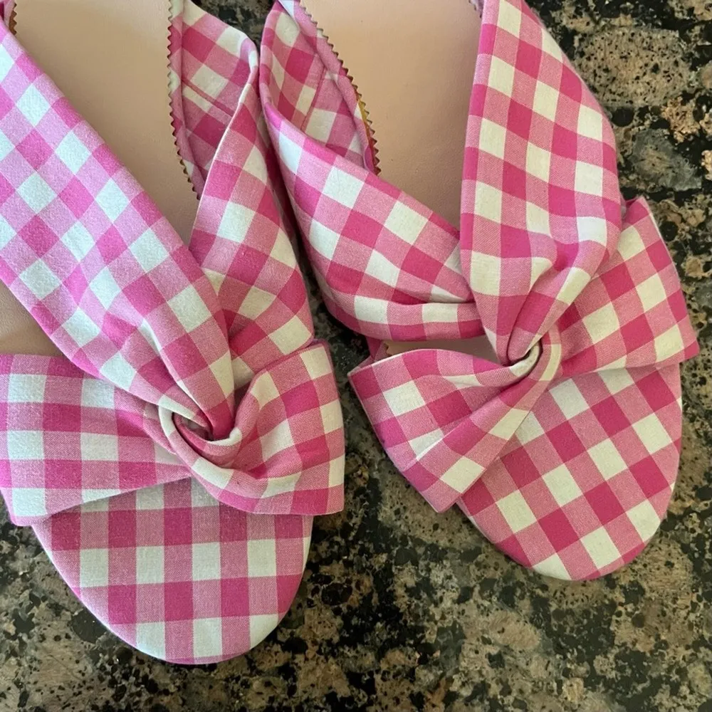 J. Crew Twisted-knot sandals in cotton gingham - Image 4