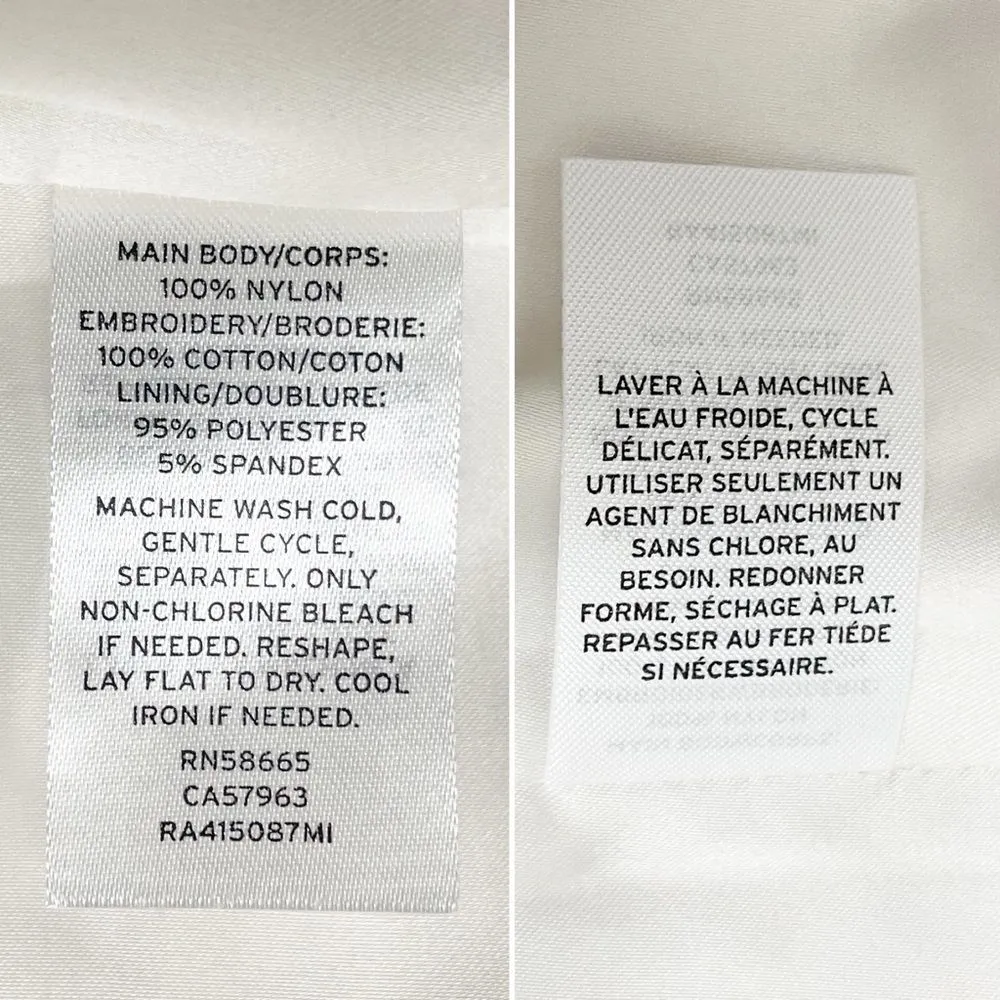 NWT Rachel Parcell Cream Embroidered Flounce Skirt Beige Swan Size Small NEW - Image 15