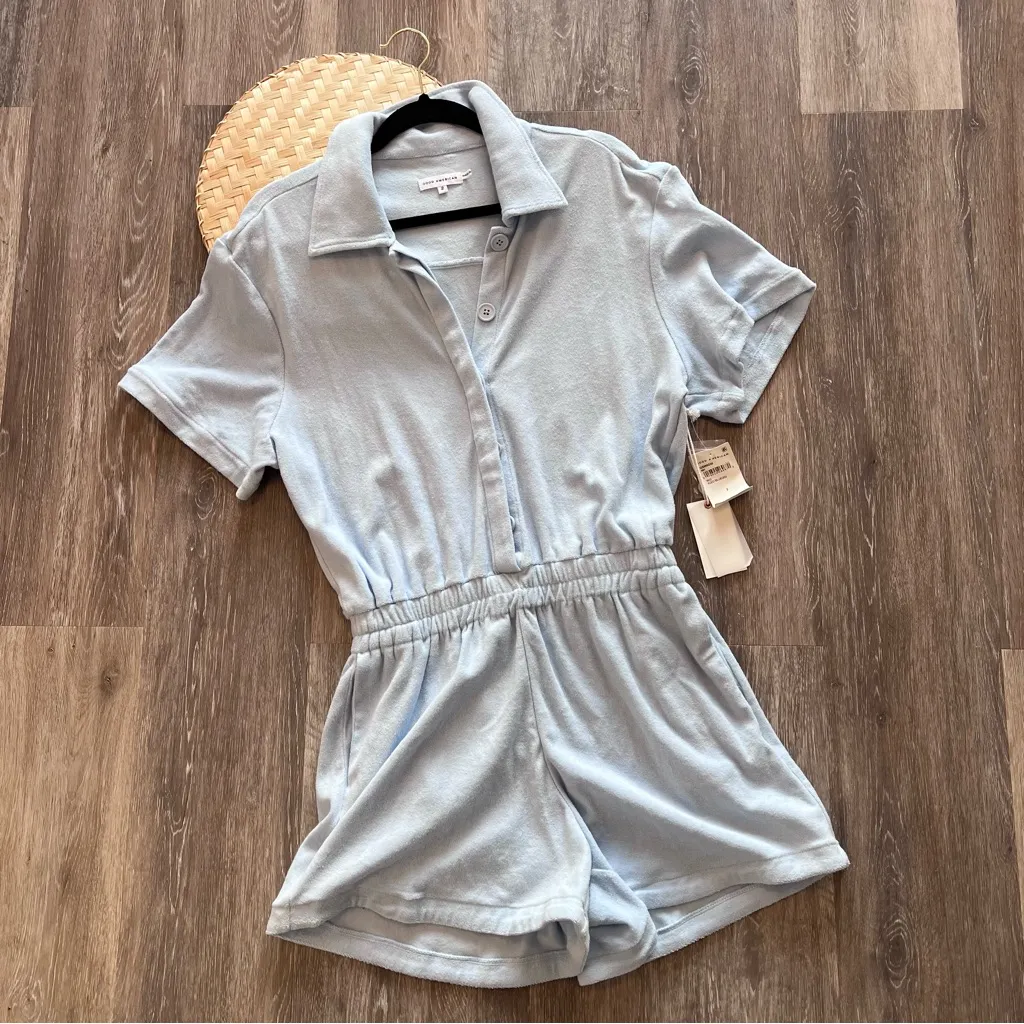 Nwt‎ good American blue terry cloth romper - Image 3