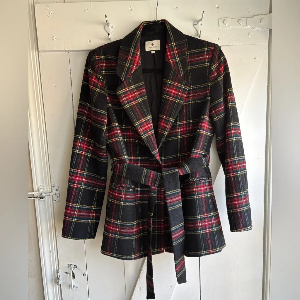 Tuckernuk Holiday Tartan Shea Blazer Size Small - Image 8