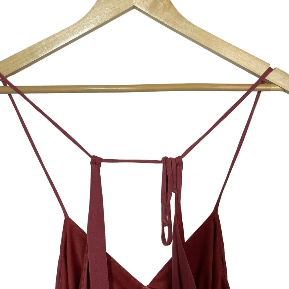 Full Tilt NWOT  Open Back Strappy Mini Dress in Rust Orange Size S - Image 6