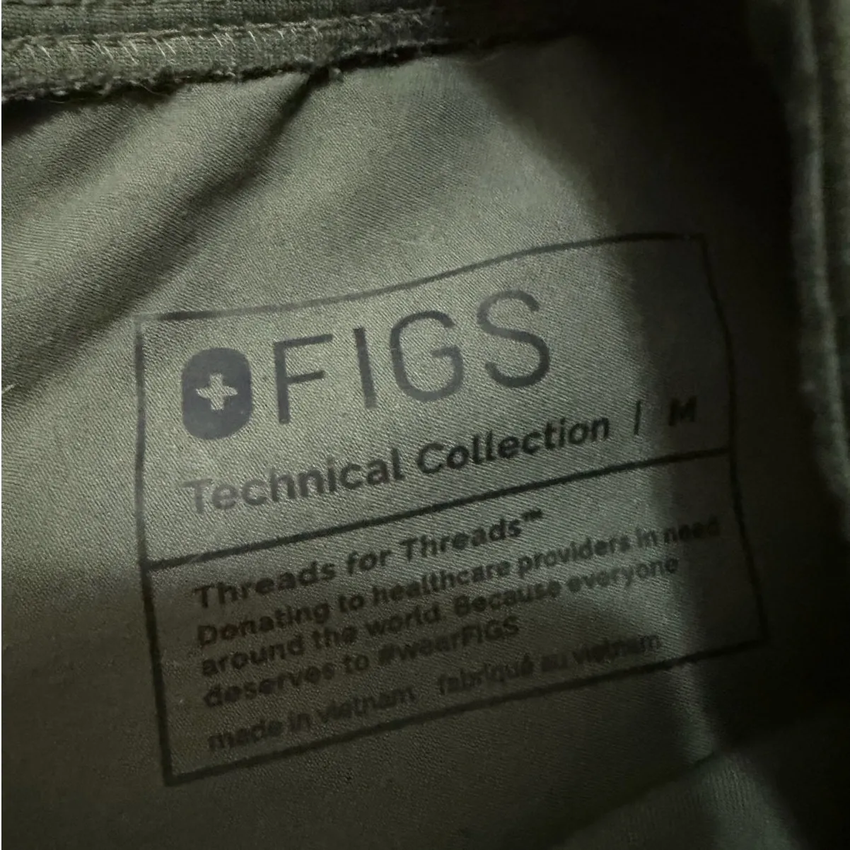 Figs High Waisted Zamora Moss Green Jogger Scrub Pant Size Medium - Image 4
