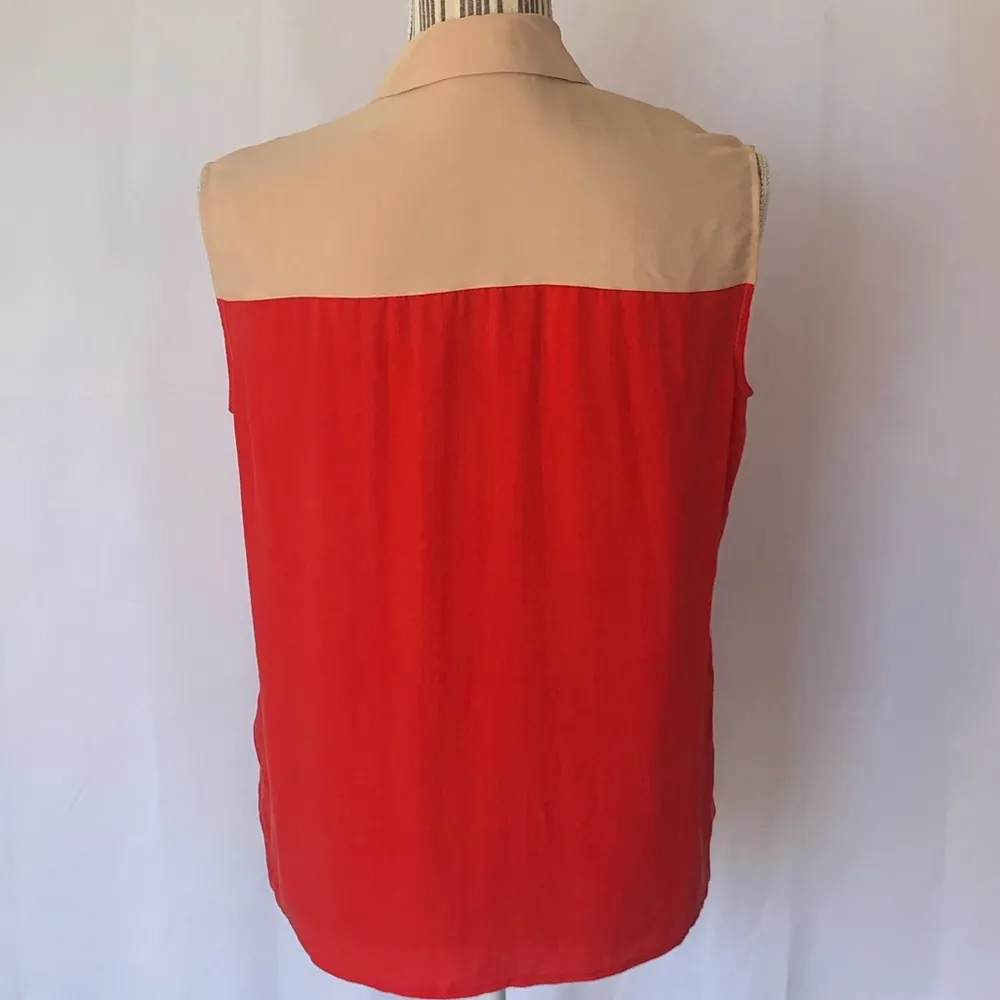 Equipment sleeveless button up silk blouse size xs - Image 3