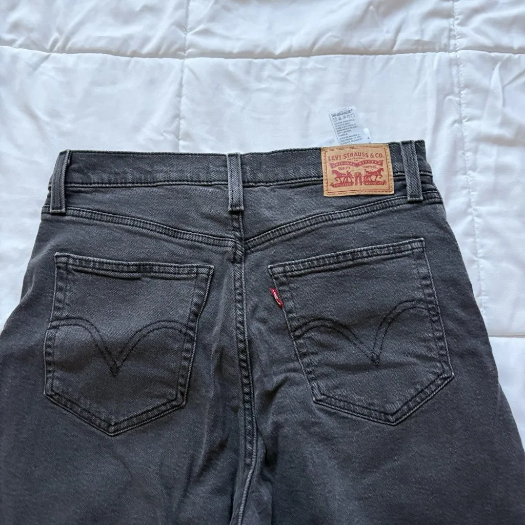 Levis Black Womens Size W30 L27 High Waisted Mom Jeans Gothic Grunge Vampire - Image 10