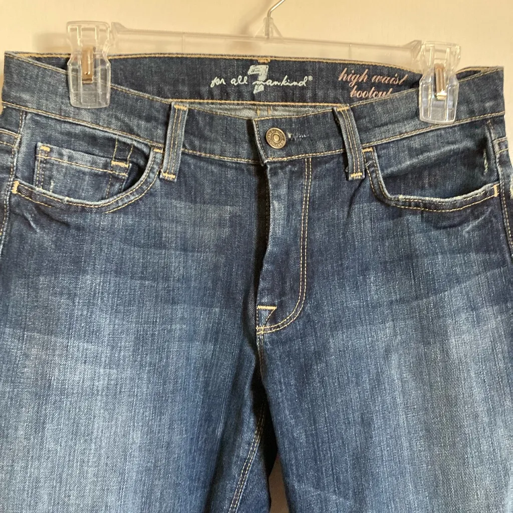 7 for All Mankind Dark Wash High Waist Bootcut Denim Jeans #Br - Image 7