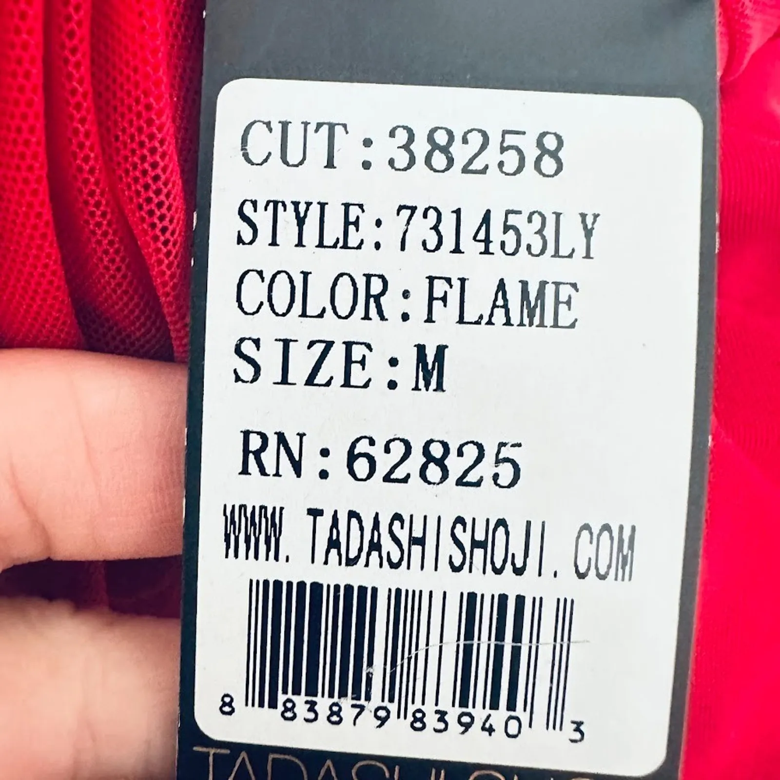 Tadashi Shoji Paillette Lace Tulle Gown Flame Red Maxi Dress Formal Size Medium - Image 12