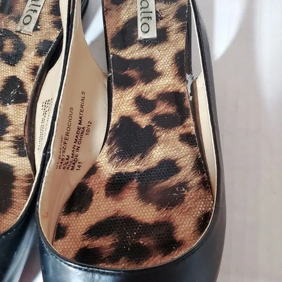 Rialto Sling Back Pointed Toe Flat Sandal 6.5 Blk - Image 5