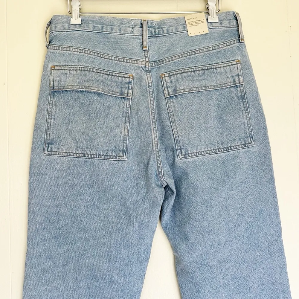 NWT AGOLDE Cooper Cargo Jeans 29 Light Blue Denim - Image 9