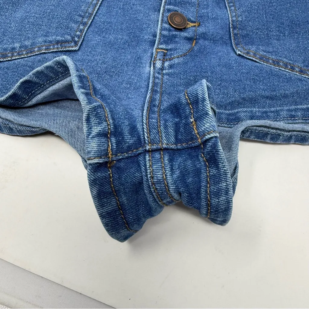 Free People Bridgette Button Front Denim Shorts 30 Long - Image 7