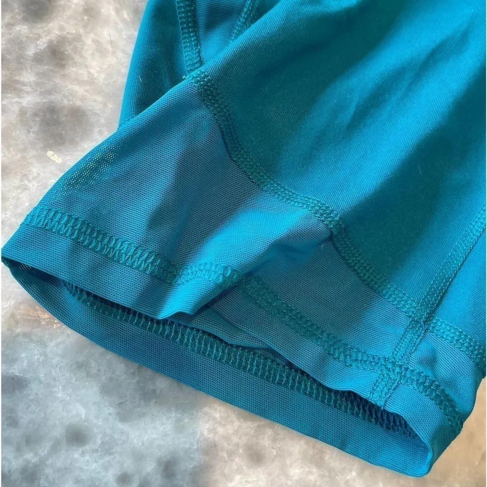 Old Navy Active Womens Size Extra Small Power Soft Bright Teal Biker Shorts​​ - Image 2