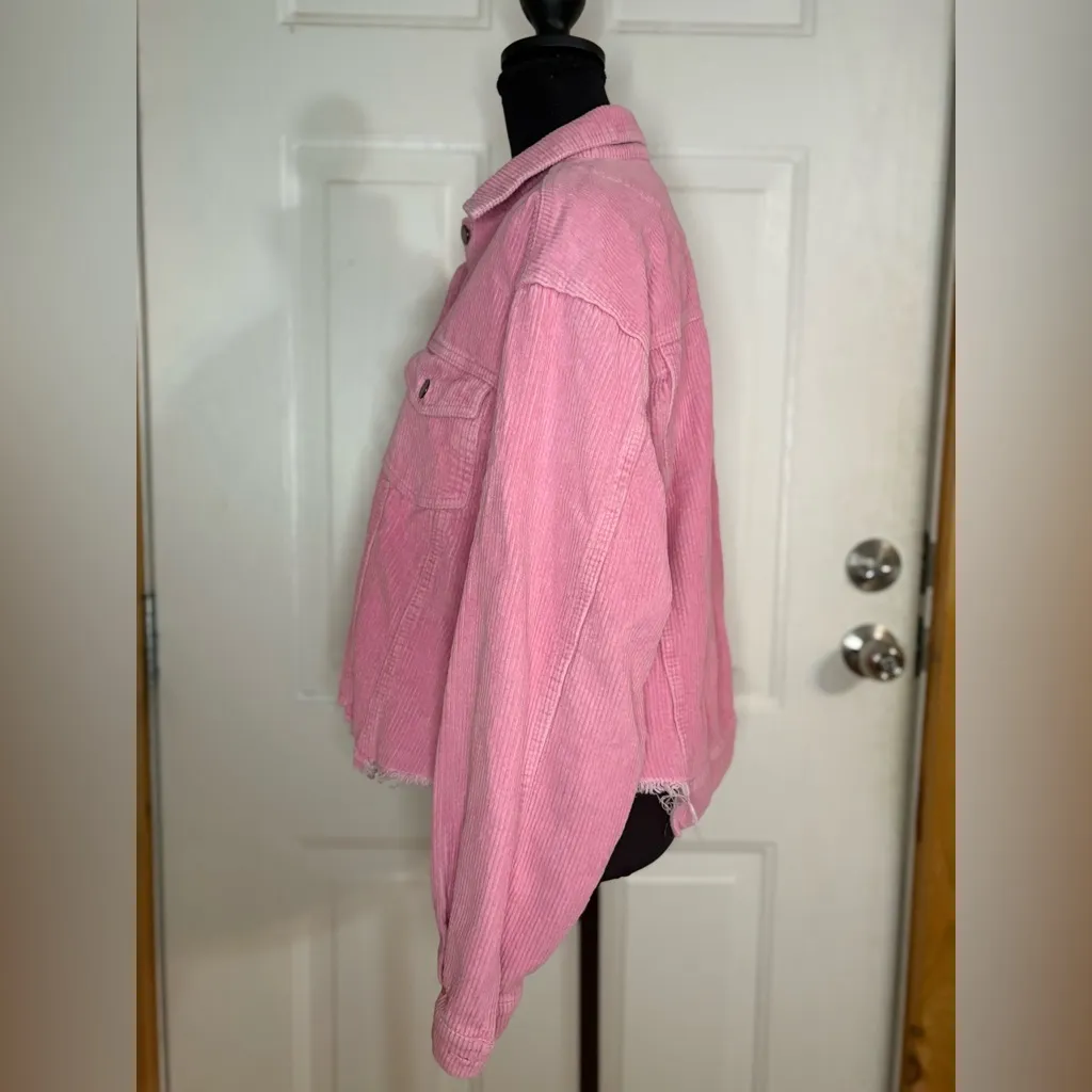 POL Pink Jacket Corduroy Style size Small - Image 3