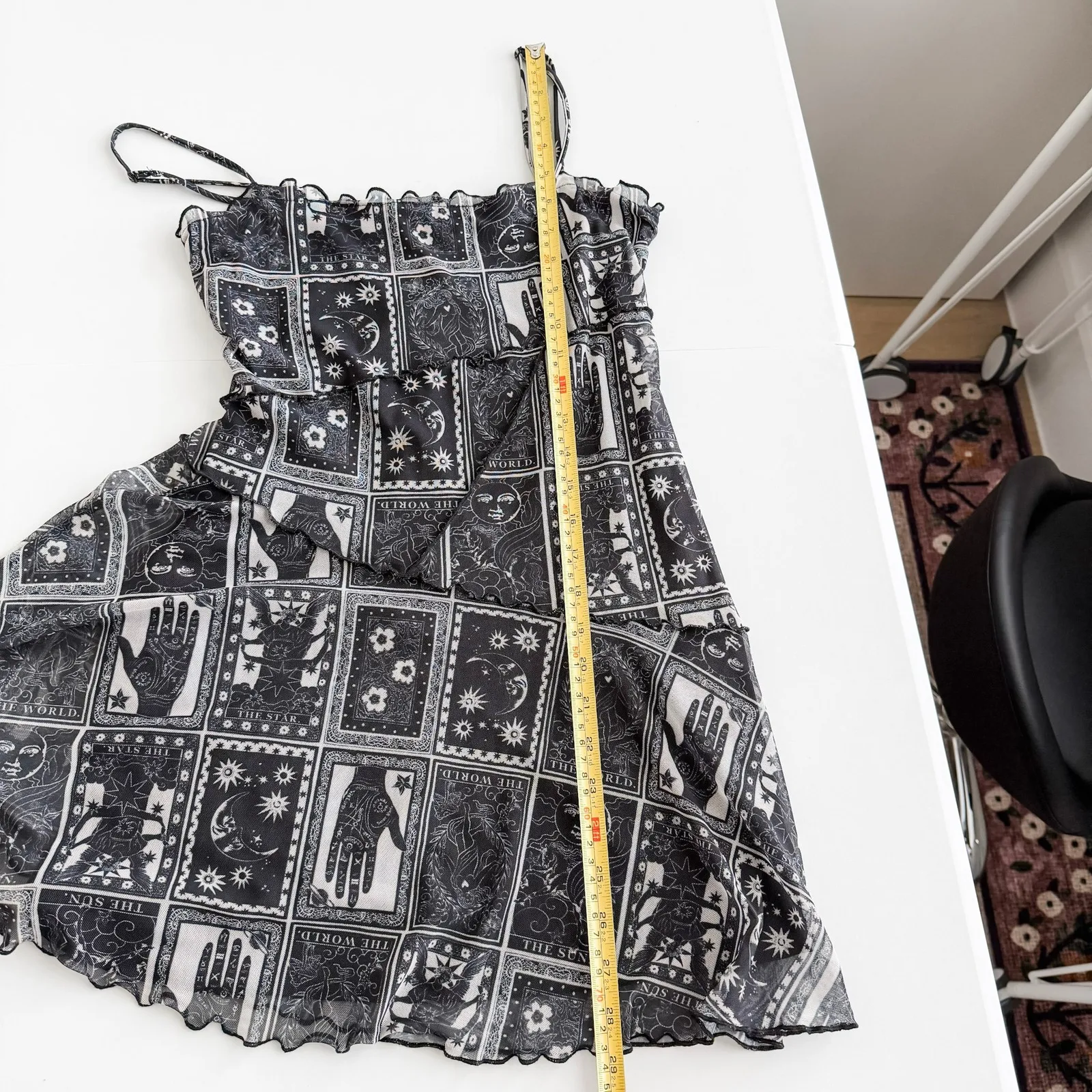 Y2K Urban Outfitters Womens Dress Size XS Black Mesh Whimsigoth Witchy‎ Grunge - Image 10