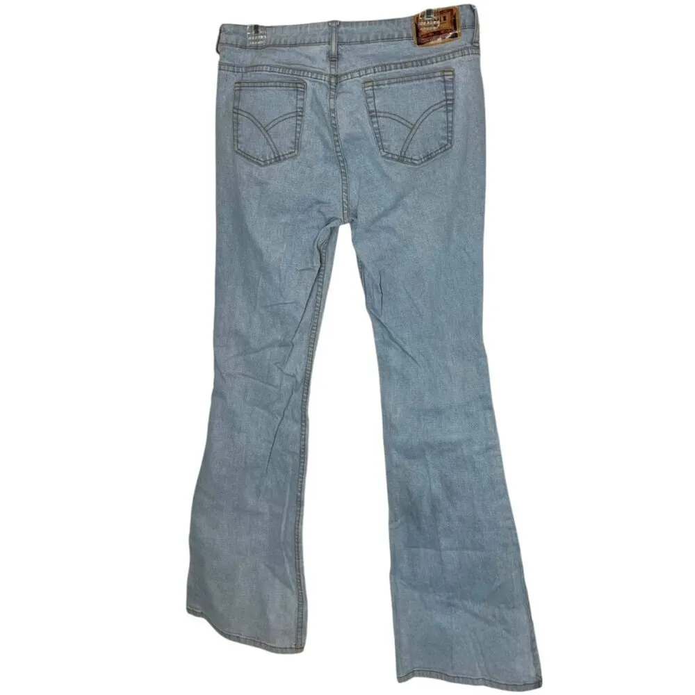 YMI Women's 11 Mid-Rise Flare Jeans Light Wash Stretch Denim Y2K‎ Trendy Western - Image 3