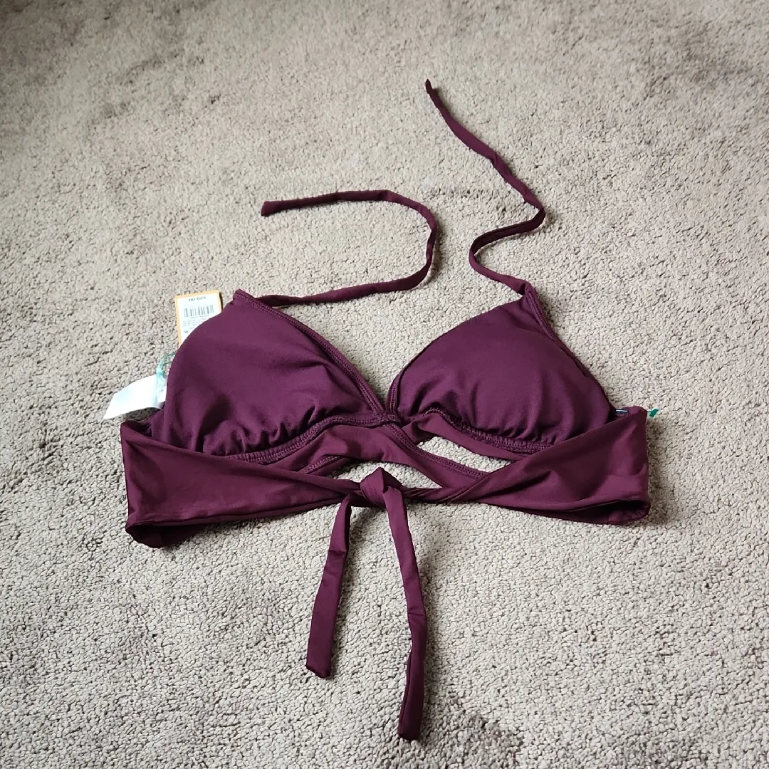 Kona Sol Plum Purple Bikini Top SIZE L - Image 2