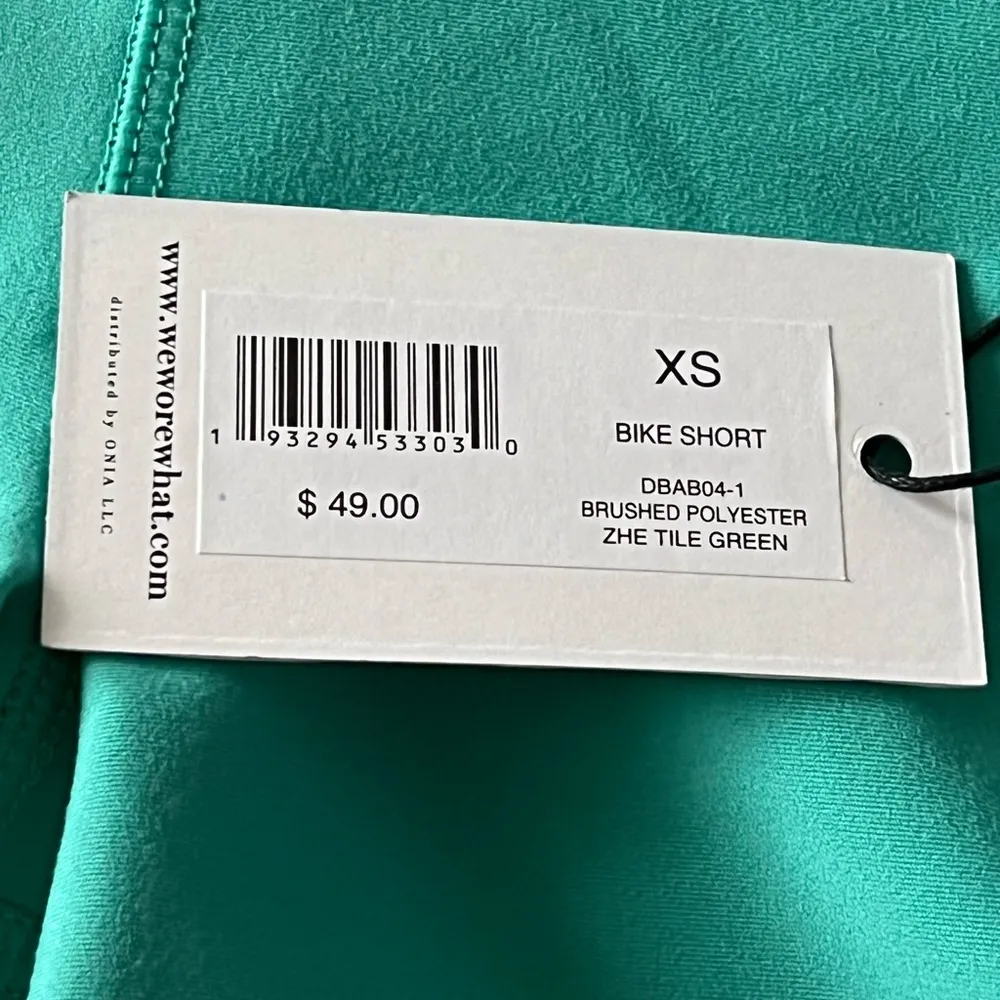 NWT WeWoreWhat Bike Shorts in Tile Green | XS - Image 6