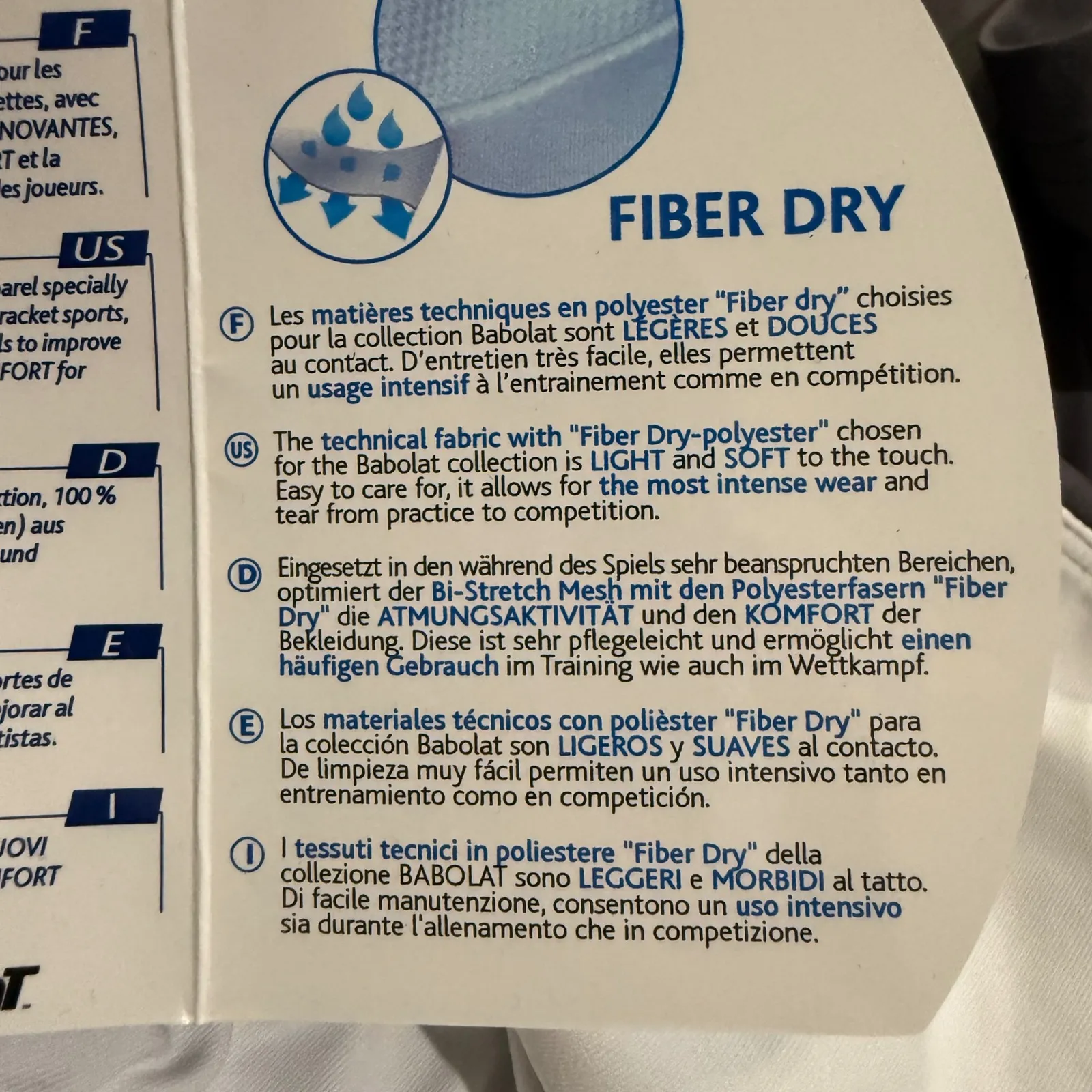 Babolat Women's Core tennis Skort Skirt Gray White XL NEW - Image 7