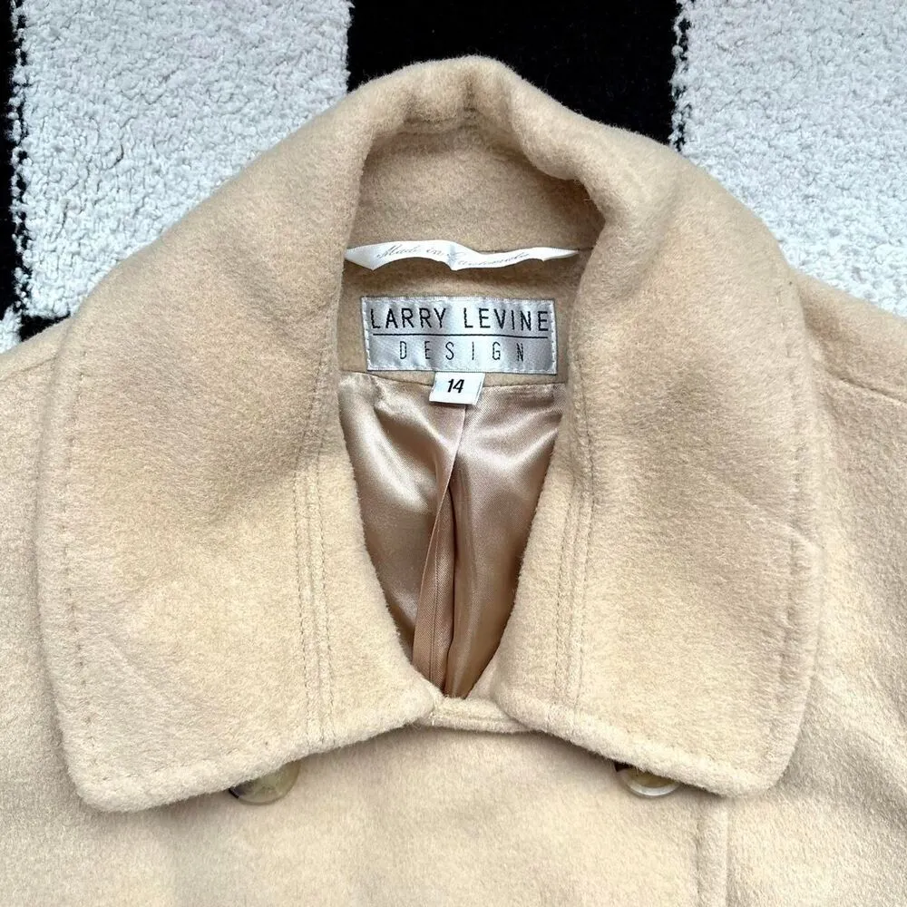 Vintage Larry Levine Double Breasted Camel Hair Coat - Image 3