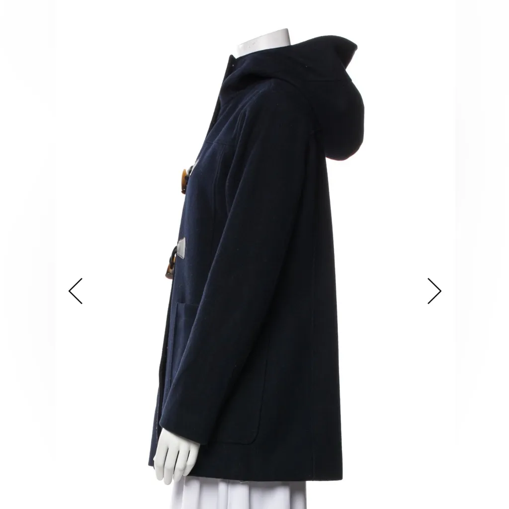 Pendleton Blue Virgin Wool Hooded Toggle Button Coat Women’s 8 - Image 3