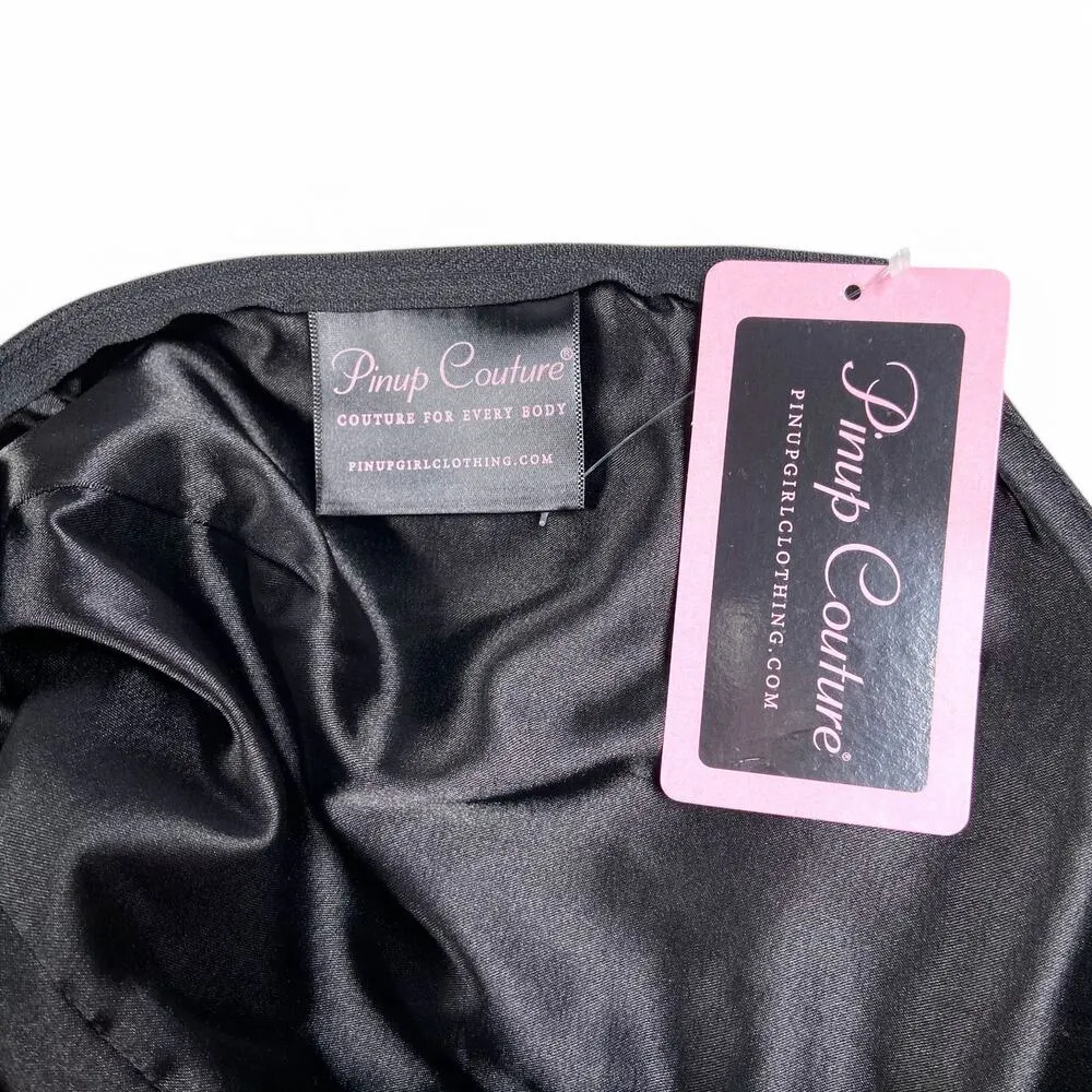 Pinup Couture Havana Nights Dress Hibiscus Stripe Laura Byrnes Women Extra Small Pink Size XS - Image 5