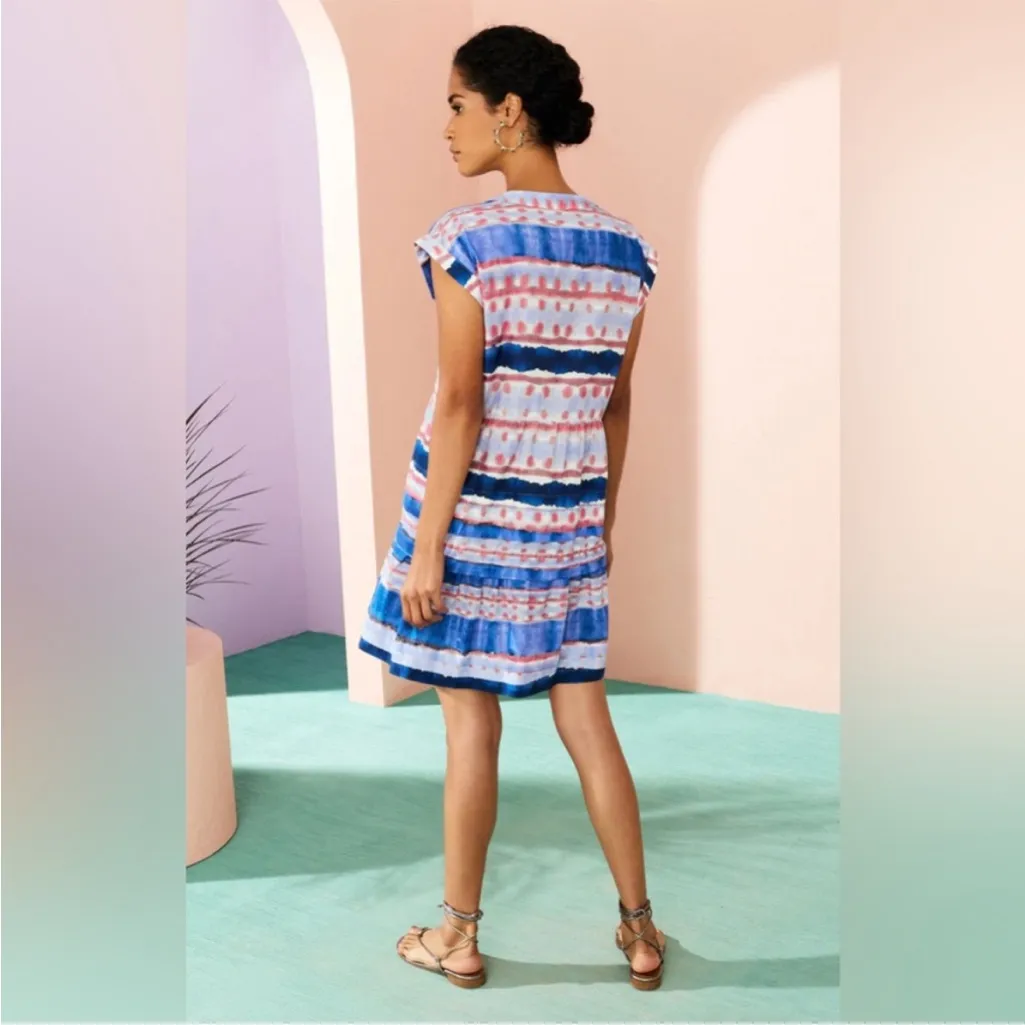 Marie Oliver Sawyer Sleeveless Tiered Mini Dress in Summer Wash Size Small - Image 8