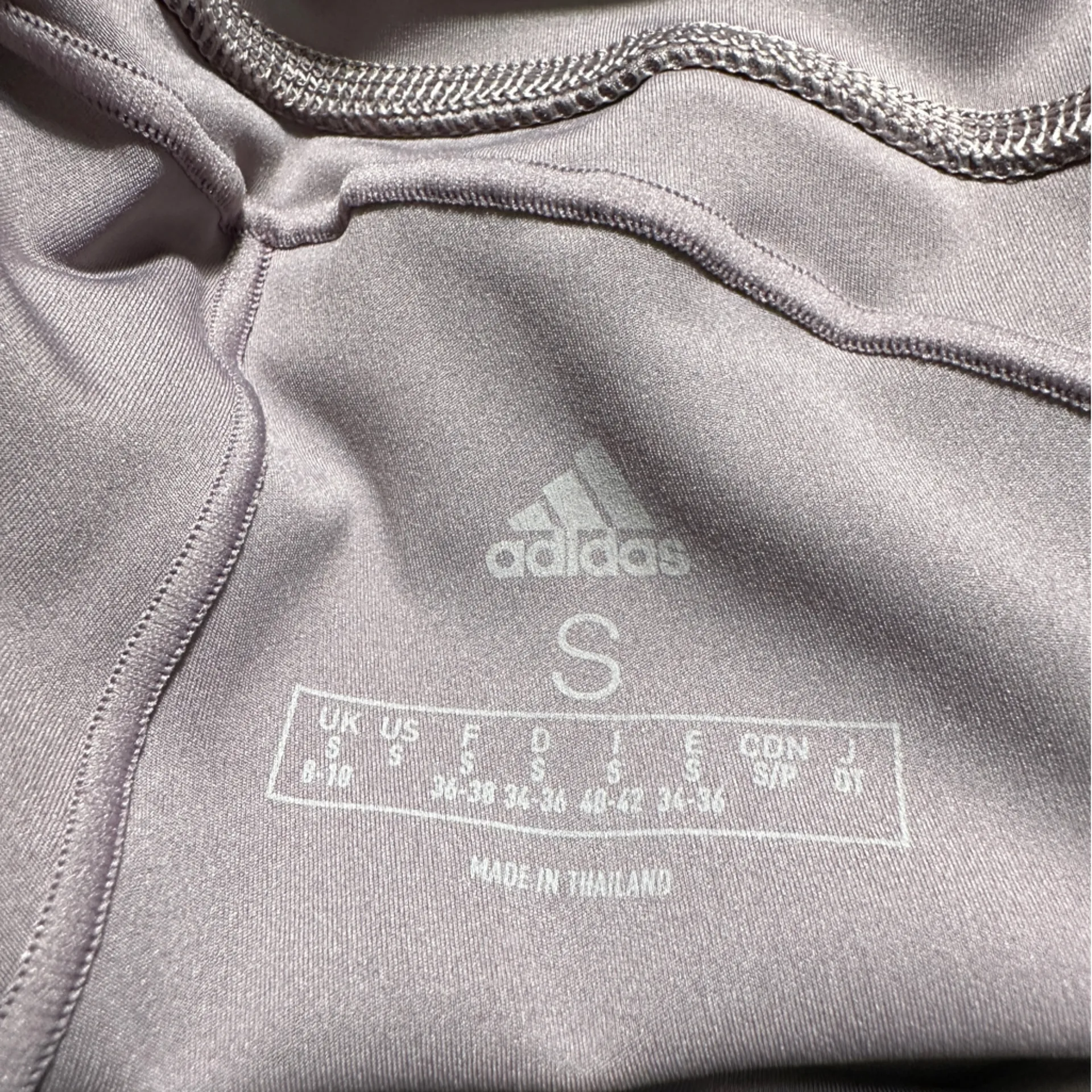 Adidas Grayish Purple Workout Leggings Size Small - Image 4