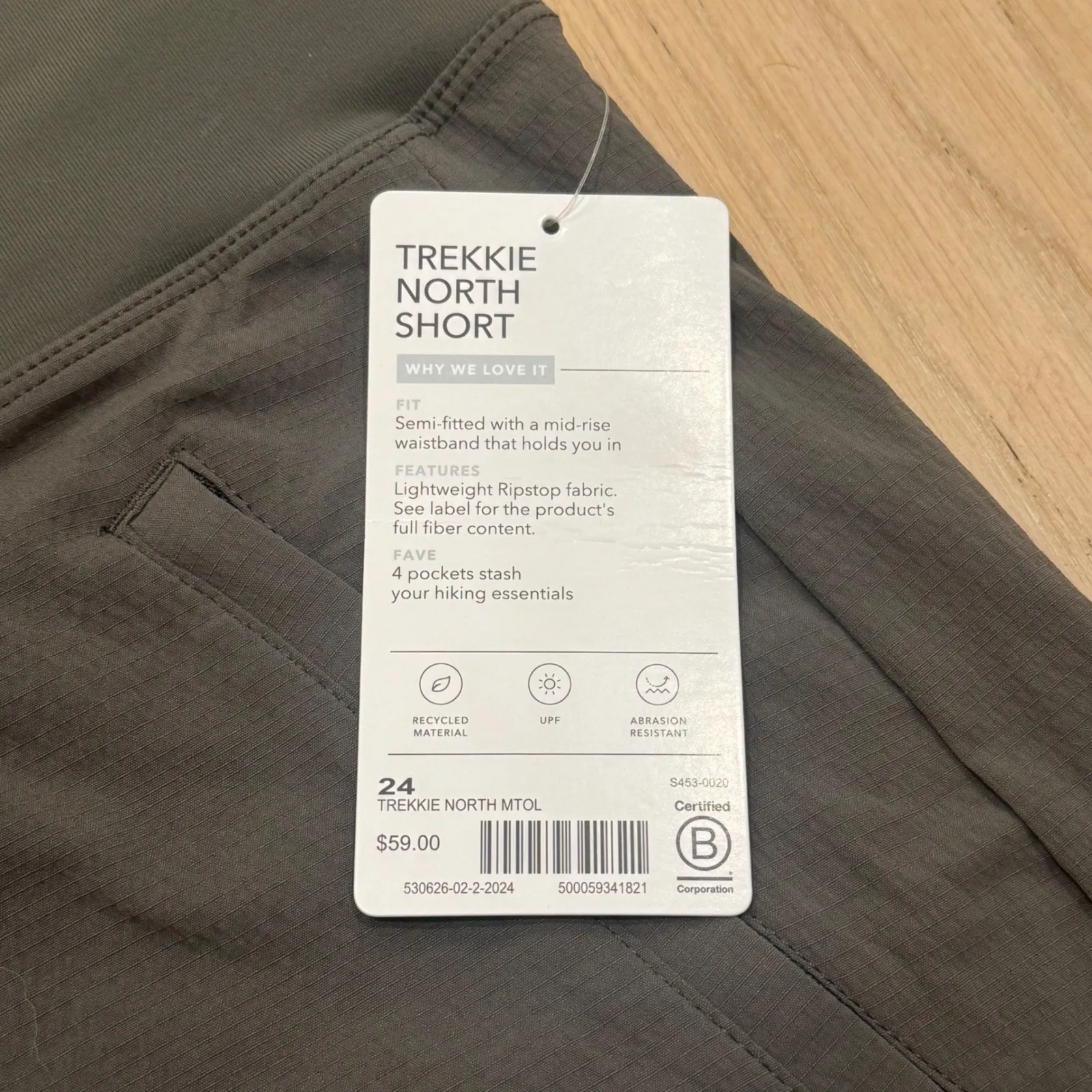 NEW Athleta Trekkie North Shorts Size 24 Olive Green Hiking‎ Activewear Pockets - Image 3