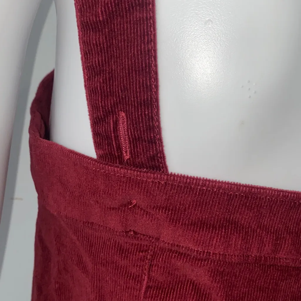 Maroon Corduroy Button-Down Dress - Image 6