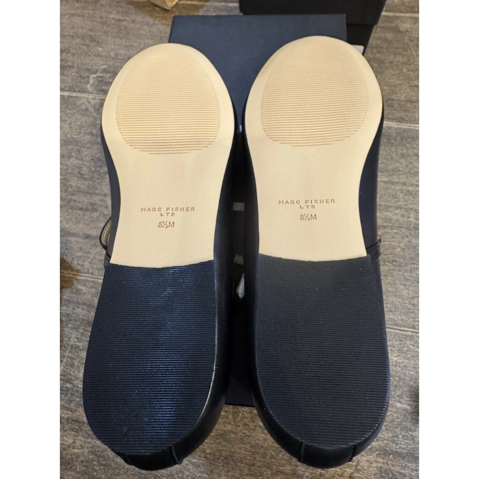 Marc Fisher Women's Espina Mary Jane Ballet‎ Flat Leather Black Size US 8.5 - Image 8