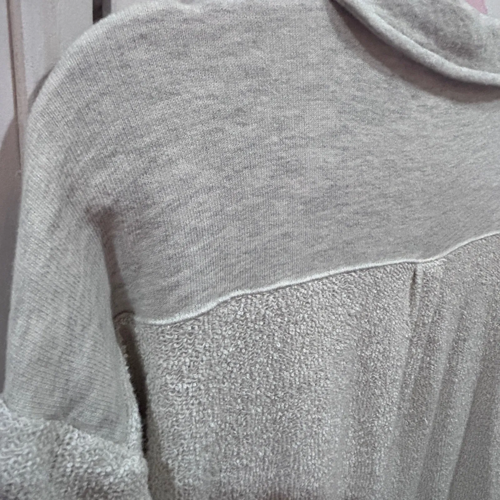 Soft Surroundings Gray Terry Cloth Button Front Shacket Oversized Shirt Jacket L - Image 6