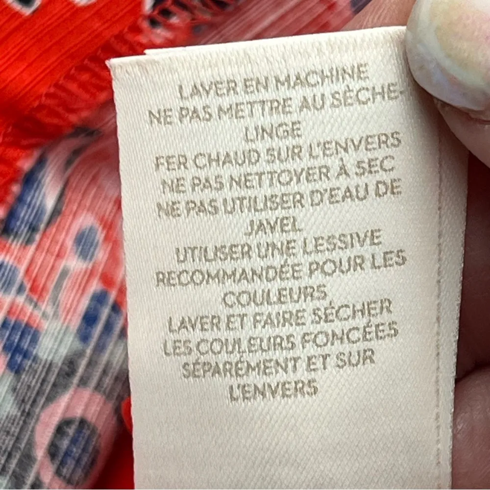 Boden Red Pop Floral Bouquet Modern Pencil Skirt Womens Size 16L 16 Long *FLAWED - Image 7