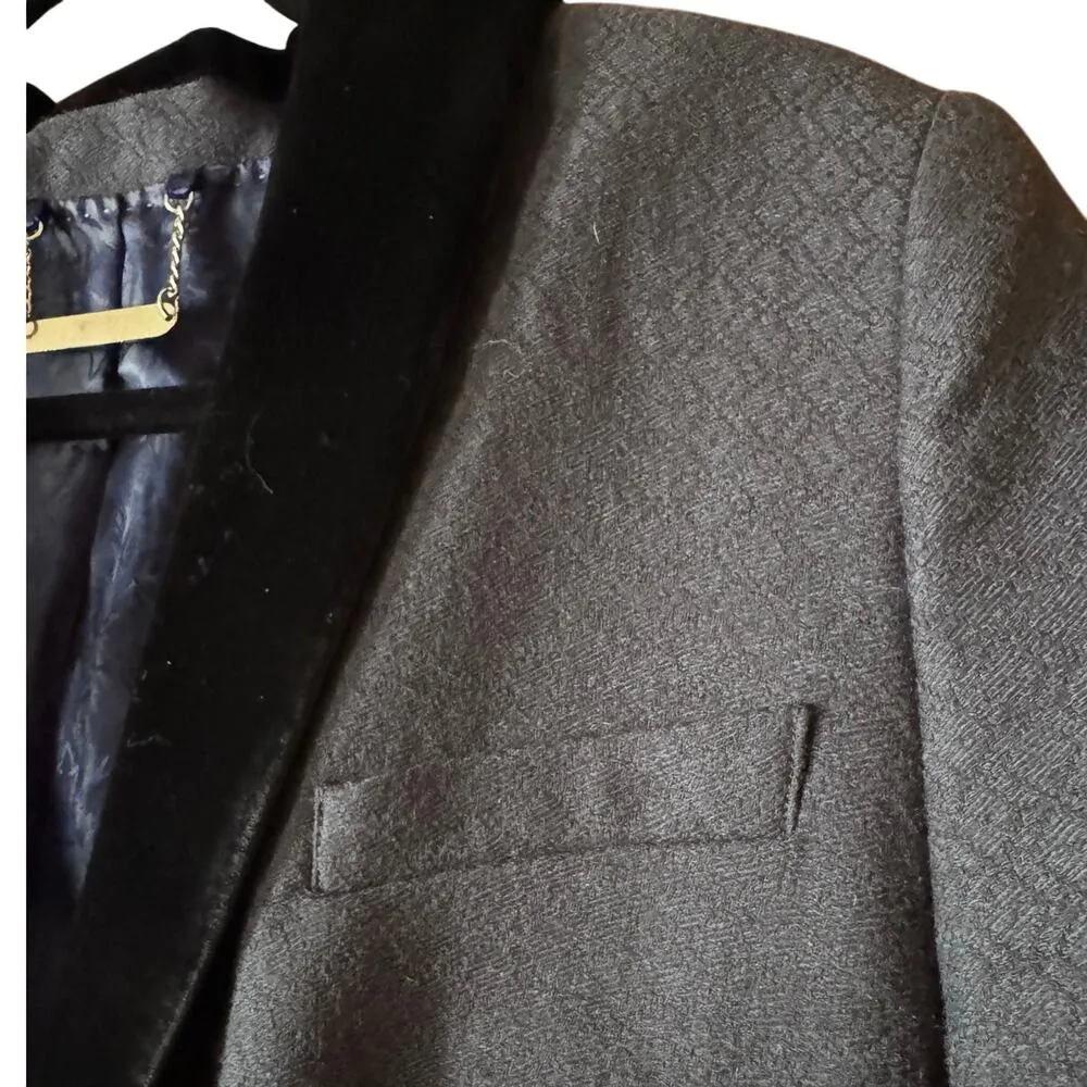 Soft Surroundings Astrid Velvet Shawl Collar Coat - M Elegant Event Wool blend - Image 4