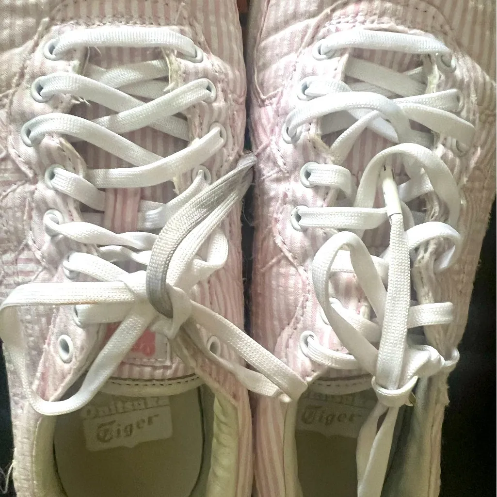 Onitsuko Tiger & Naked seersucker pink vegan kicks Rare in “ candy” Size 9.5 - Image 8