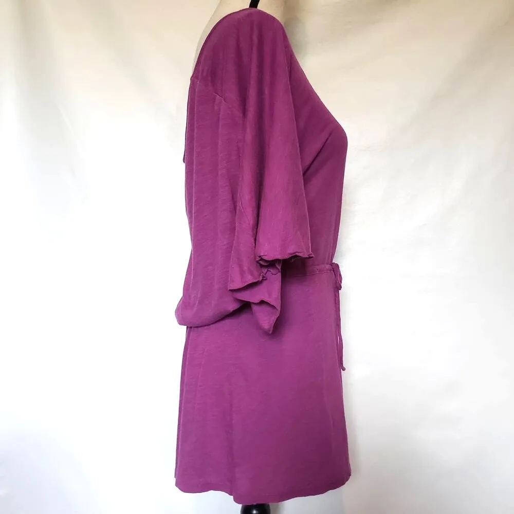 Converse One Star Womens Top Size Small Tunic Tie Waist Scoop Neck Butterfly - Image 6