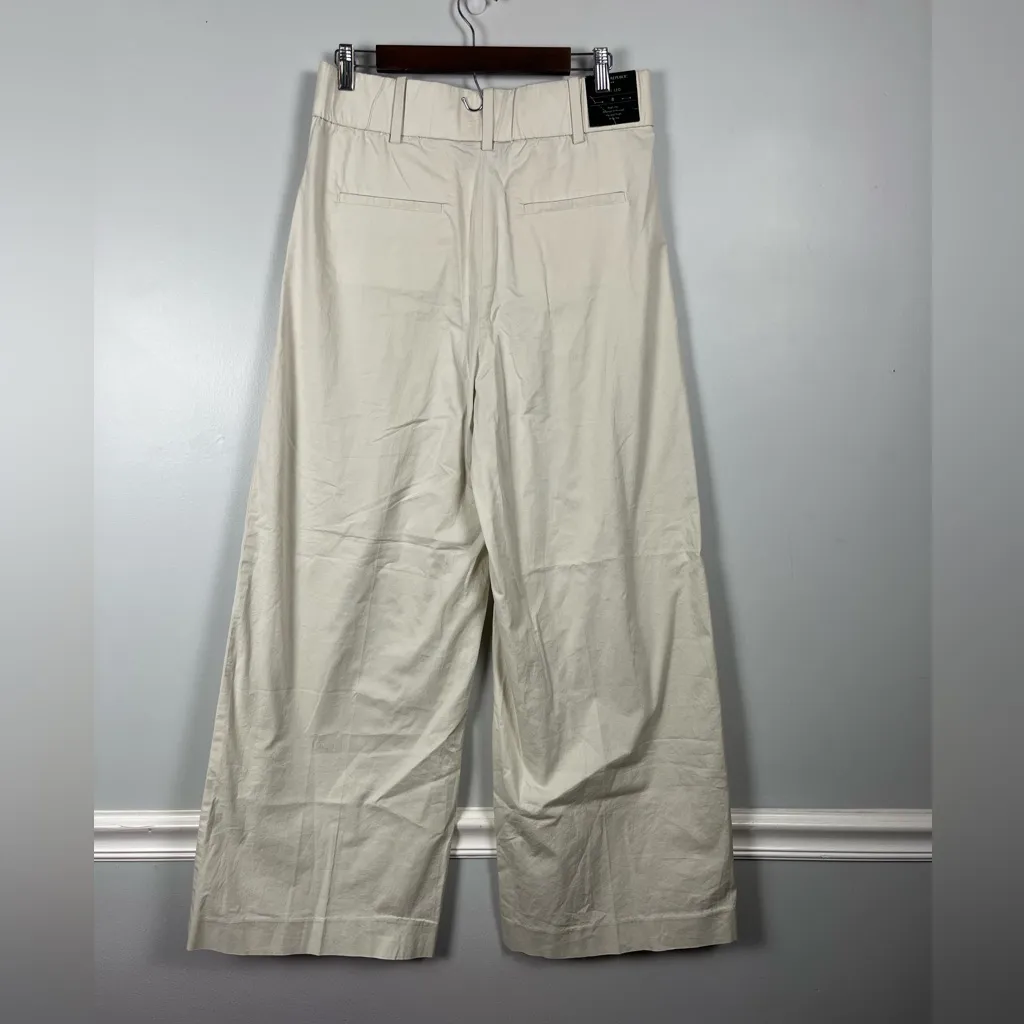 New Banana Republic Palazzo Wide-Leg Chino Pant in Off White size 8 - Image 4