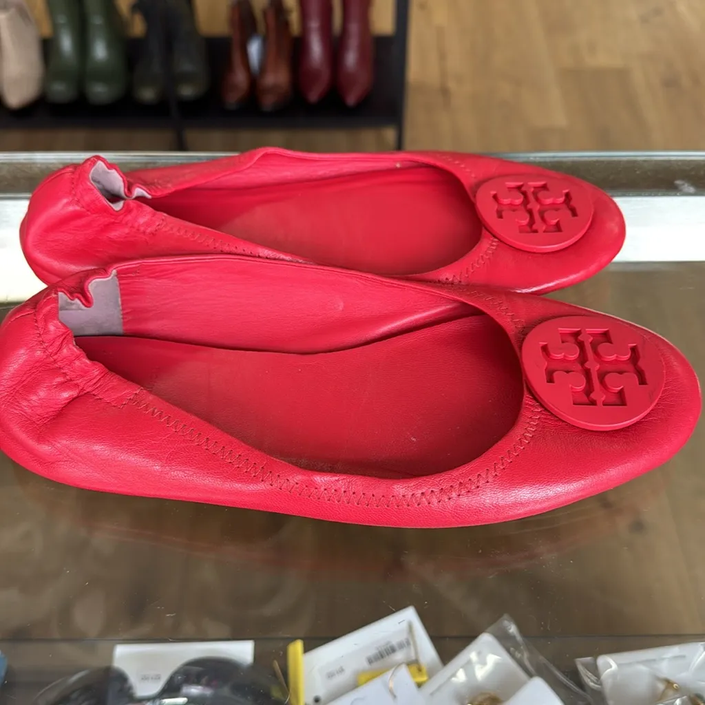 Tory Burch Reva Ballet Flats in Red - Image 2