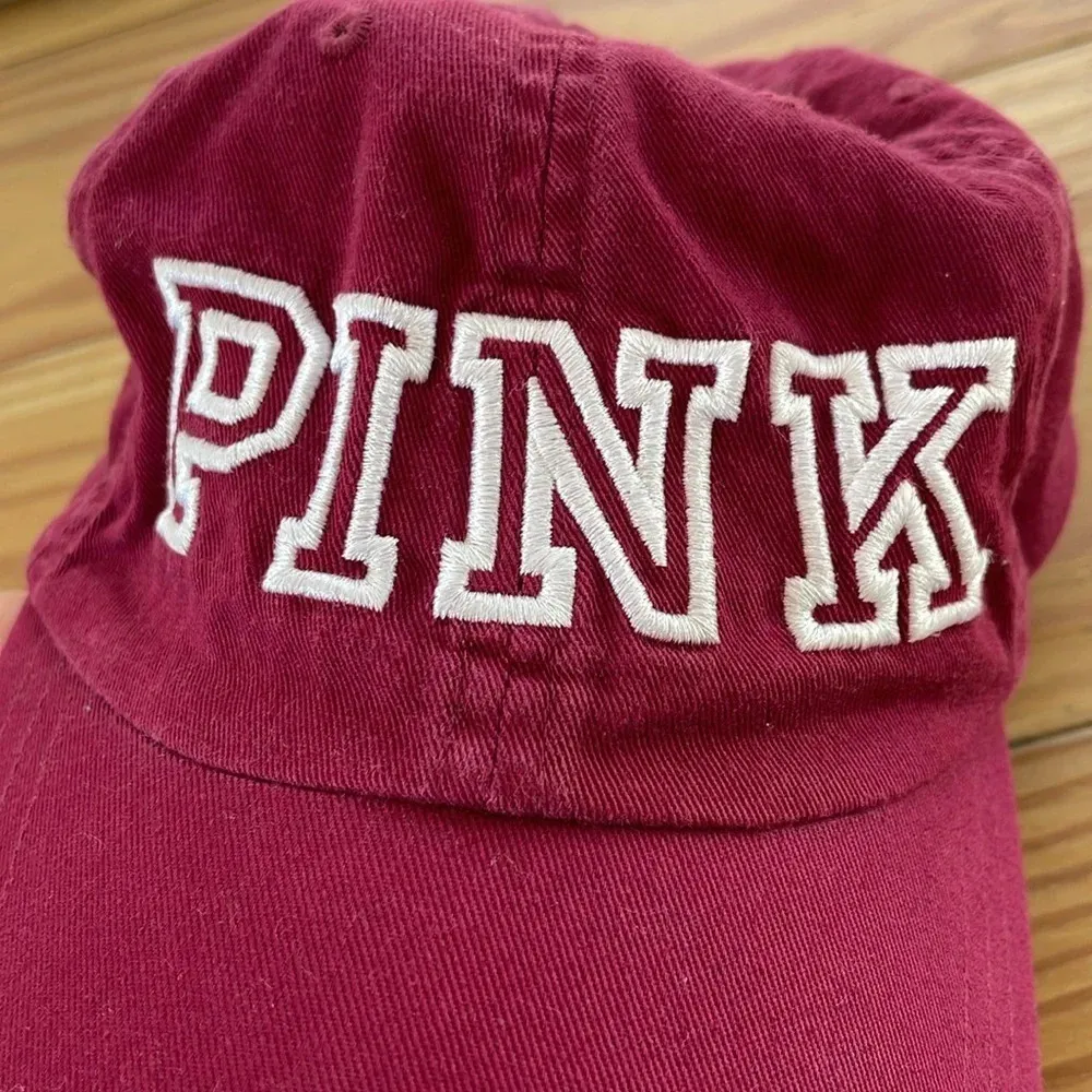 Victoria's Secret PINK Burgundy Ballcap Hat One Size
Adjustable Strap - Image 6