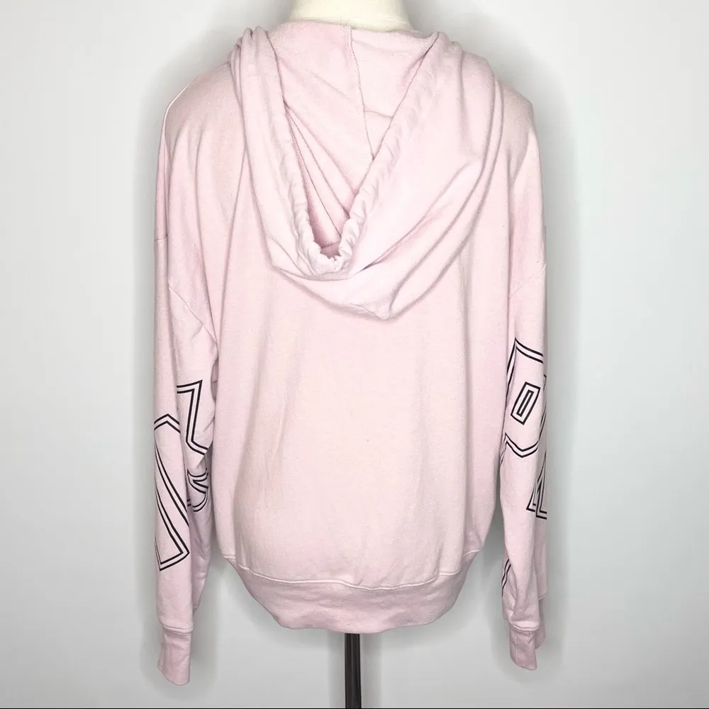 PINK VICTORIA’S SECRET Light Baby Pink Full Zip Hoodie Hooded Jacket Small - Image 11