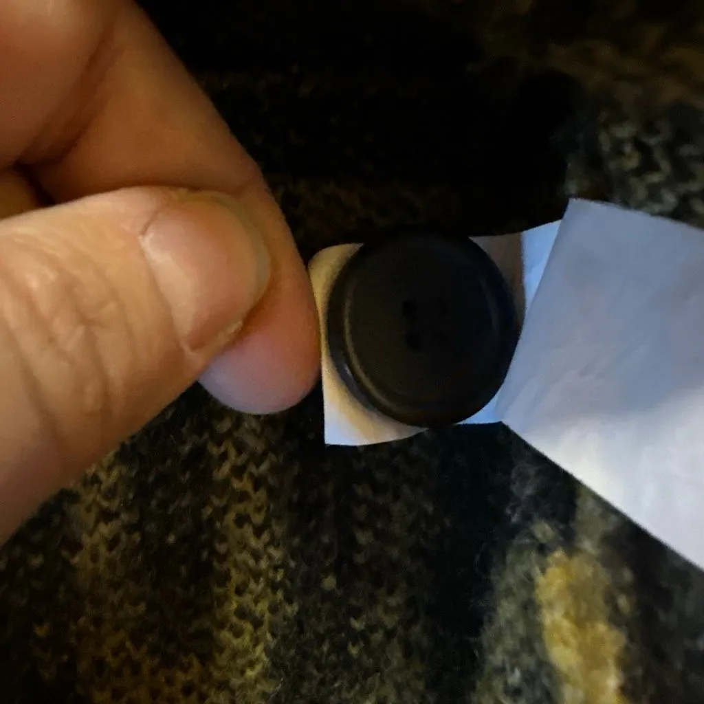 Zara geometric pattern yellow black cardigan wool blend xl - Image 8