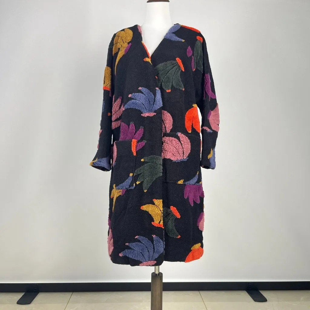 NWT Farm Rio Wool Blend Banangola Fleece Cardigan Coat Size XS - Image 2