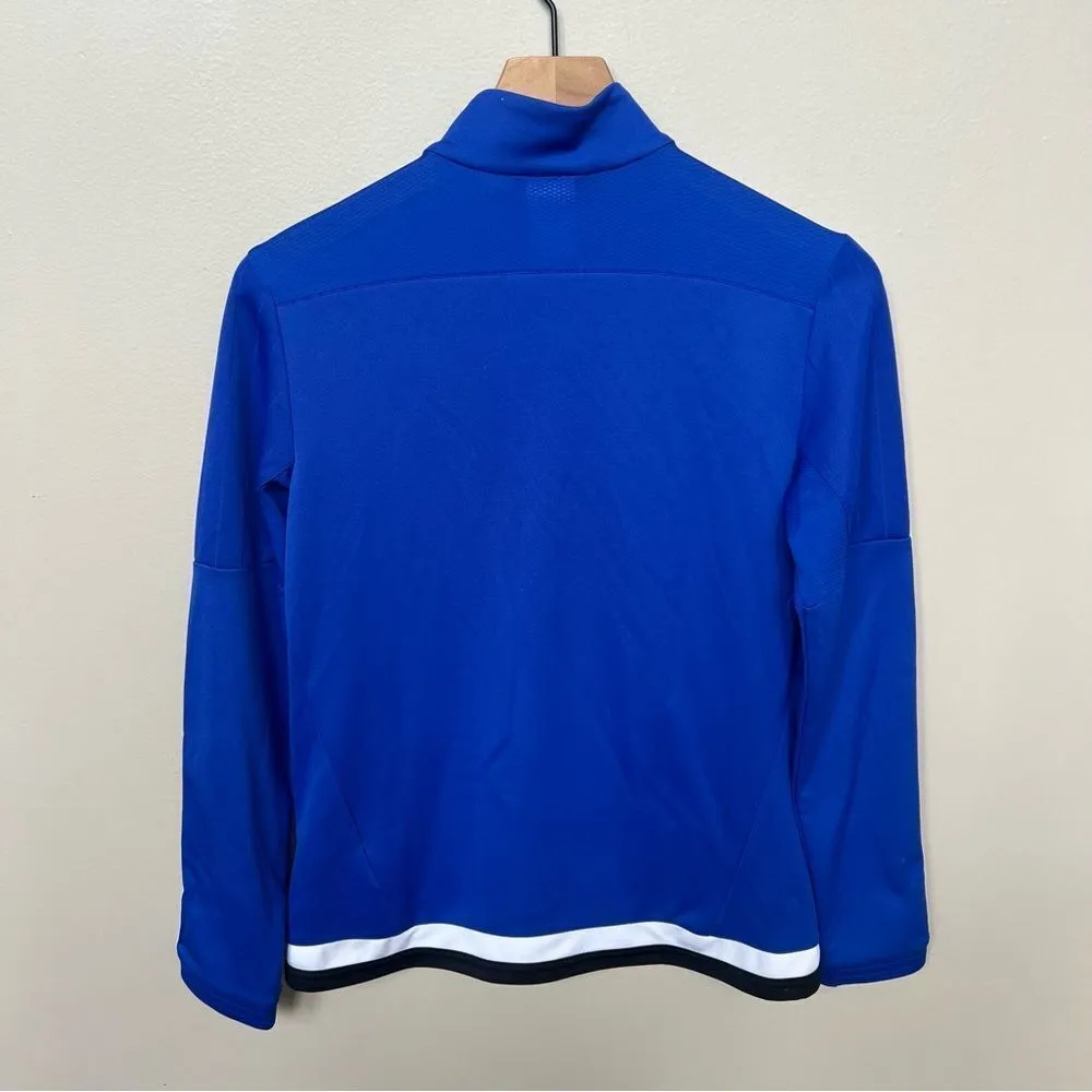Adidas Royal Blue Track Jacket Climacool Full Zip 3 Stripe Lightweight Small - Image 5