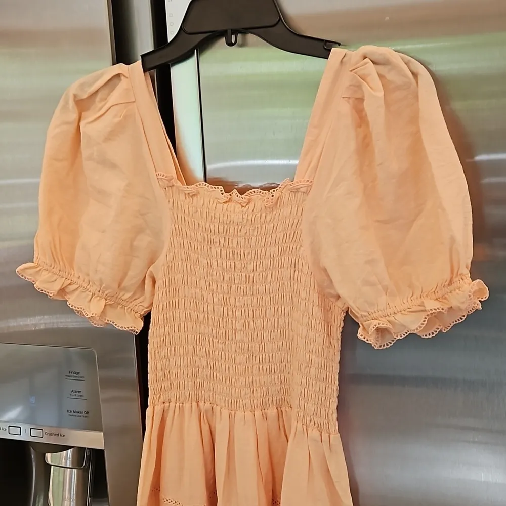 💕THE GREAT💕 The Scallop Savanna Dress ~ Light Peach Size 3 Large NWT - Image 8