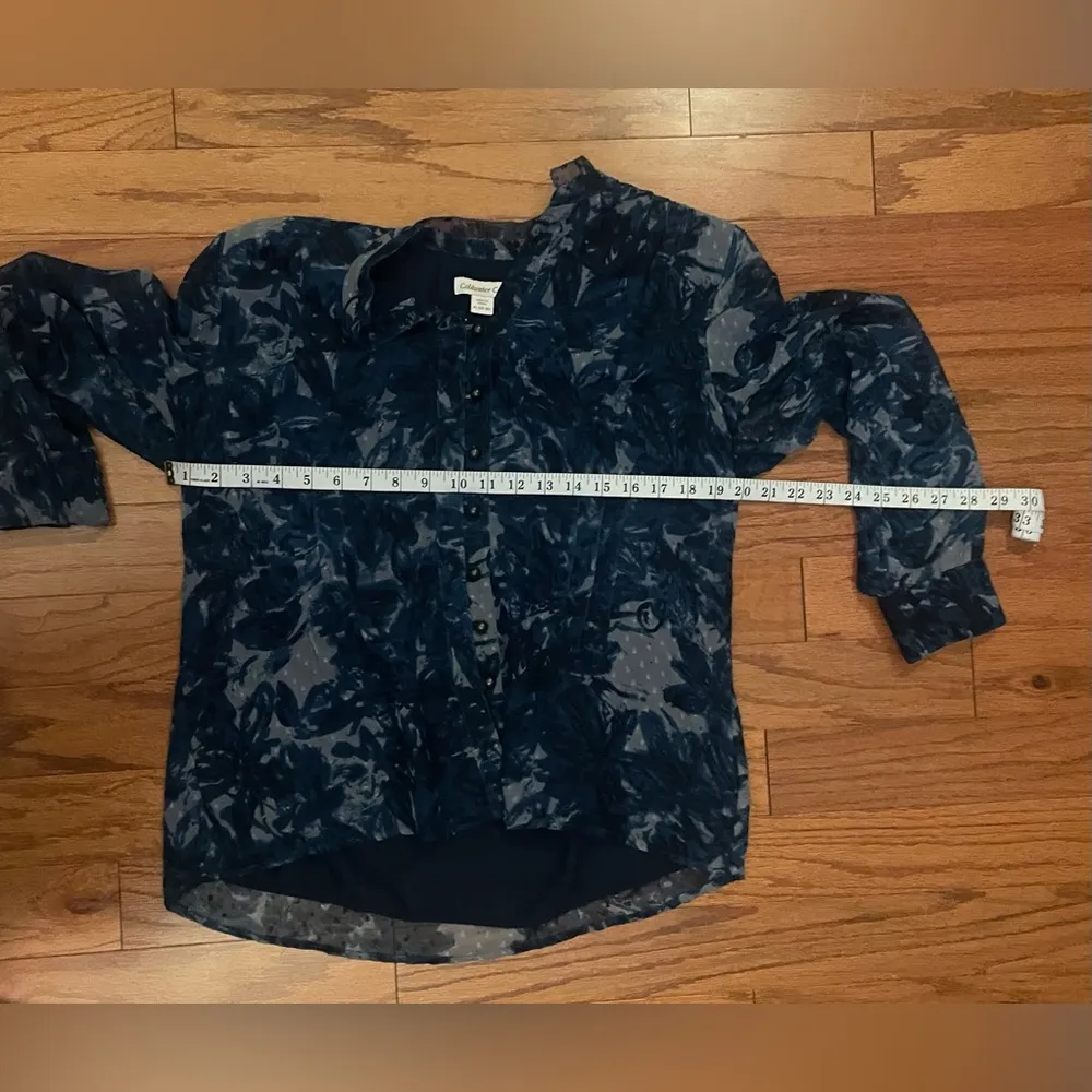 Coldwater Creek - Navy Blue Button-Down Blouse Size PL - Image 4