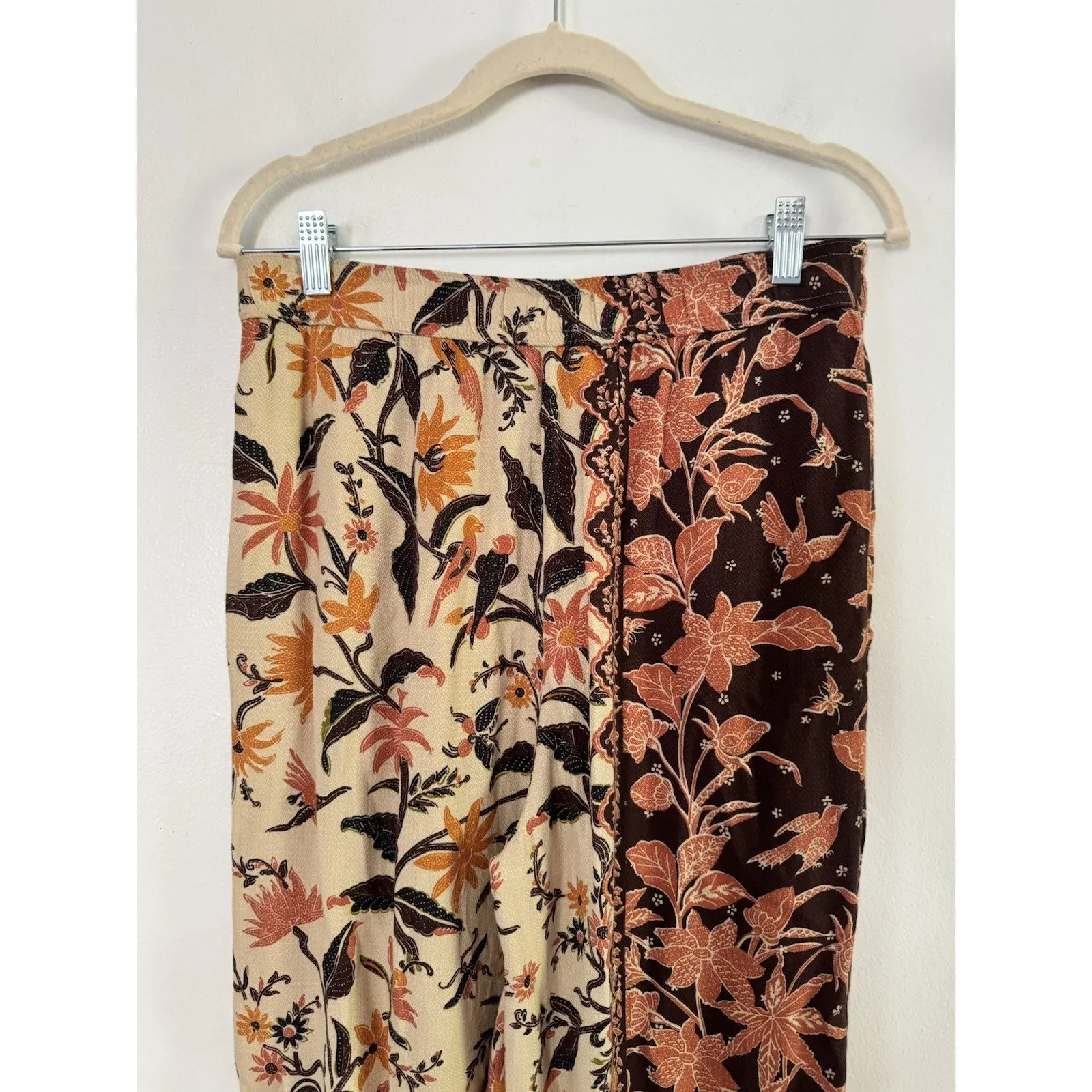 NWT By Anthropologie Smocked Brown Floral Ballon Leg Pants Women’s Size 2 - Image 7