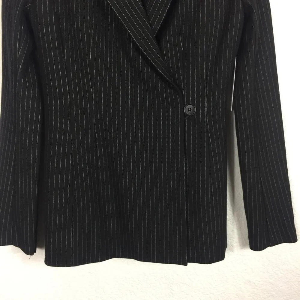 NWT Bailey 44 Striped Boyfriend Blazer XS Black Ponte Jackpot - Image 11
