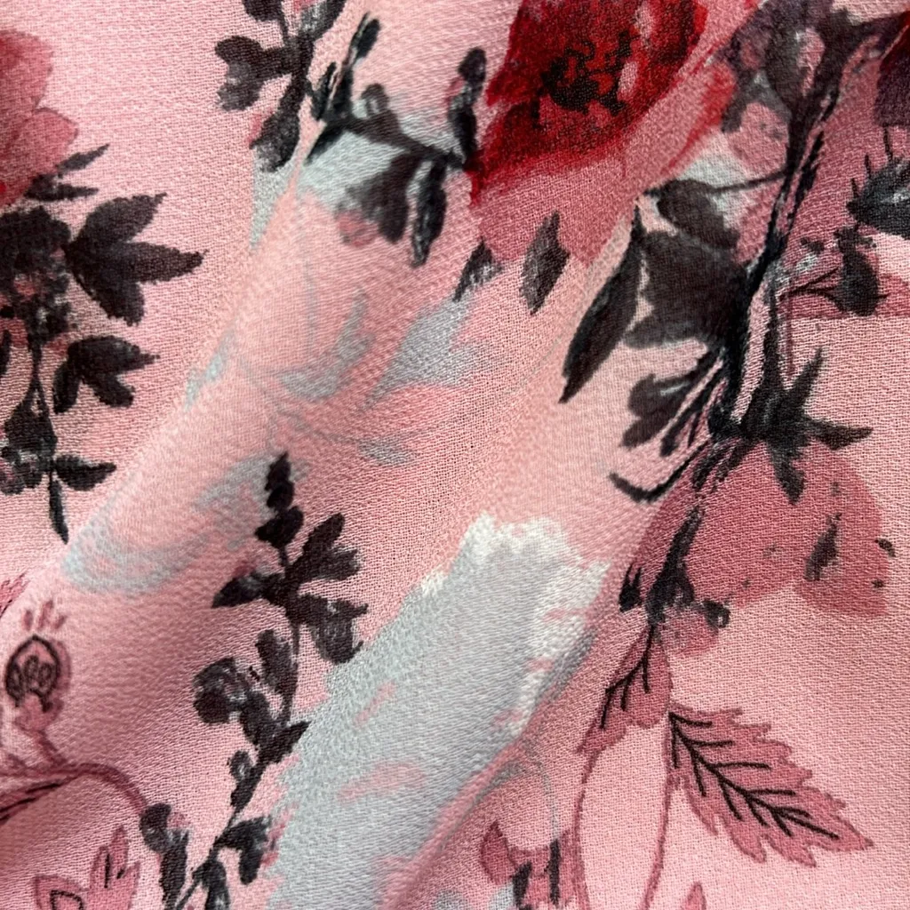 Kensie Long Sleeve Floral Pink Dress Size XS - Image 7