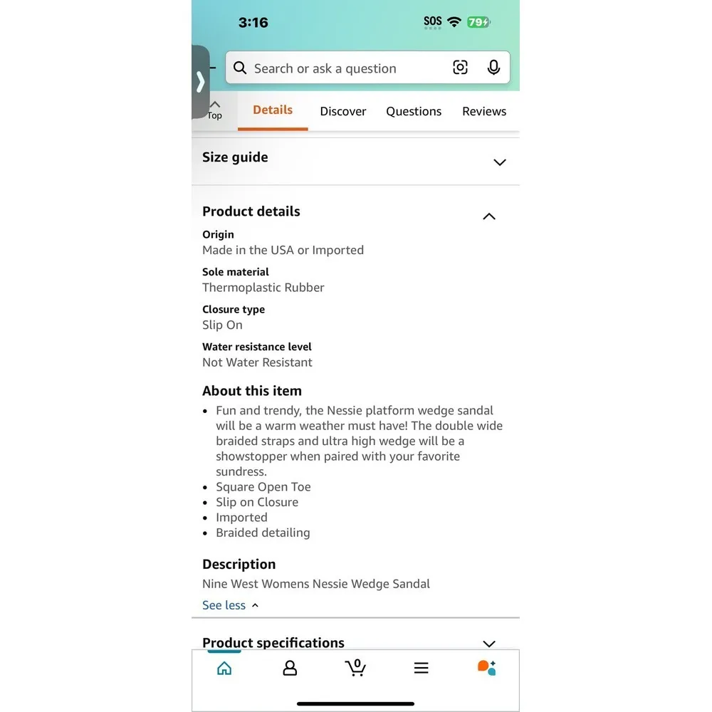 Nine West Nessie Women White Creme Spring braided wedge Sandal Heel shoe Sz US 9 - Image 9