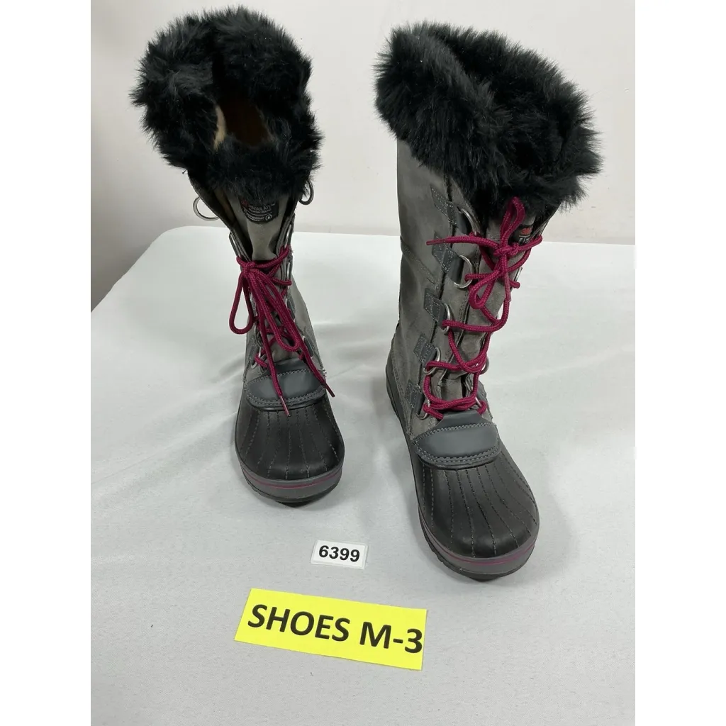 Womans Ozark Trail Midcalf Winter Boots Size 7 Gray Insulated Water Resistant - Image 3