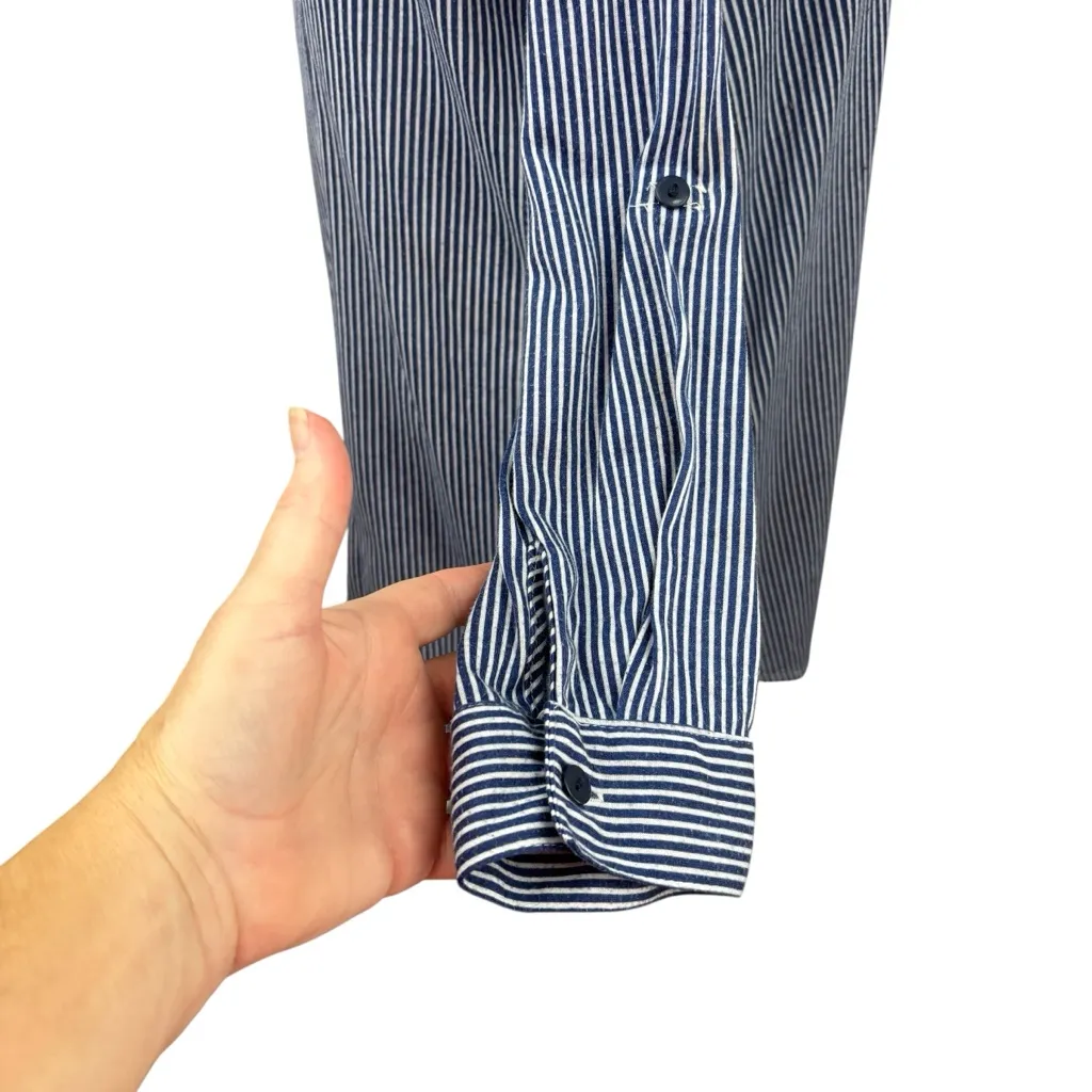 Passport shirt dress, size 1X, 80s, preppy, summer, casual, vacation, beach Blue - Image 5