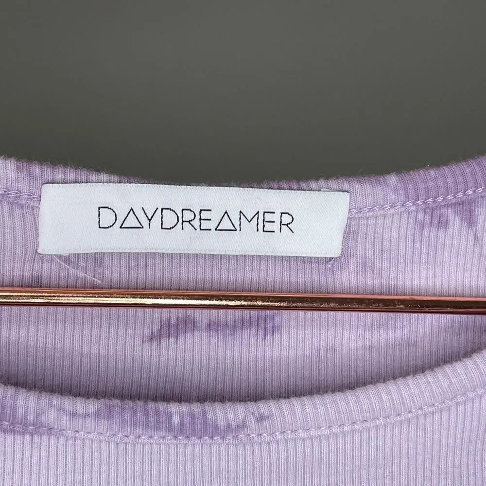 Daydreamer Shrunken Tee in Dark Purple Light Purple with Green Daydreamer XS - Image 3